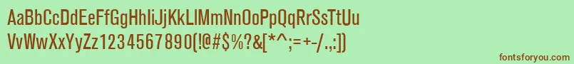 AnconaNarrowRegular Font – Brown Fonts on Green Background