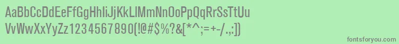 AnconaNarrowRegular Font – Gray Fonts on Green Background