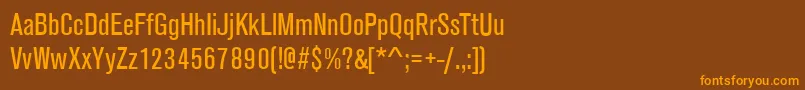 AnconaNarrowRegular Font – Orange Fonts on Brown Background