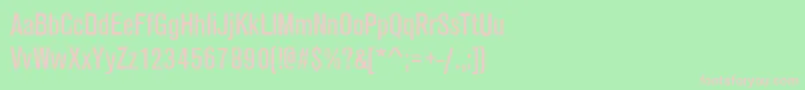 AnconaNarrowRegular-fontti – vaaleanpunaiset fontit vihreällä taustalla