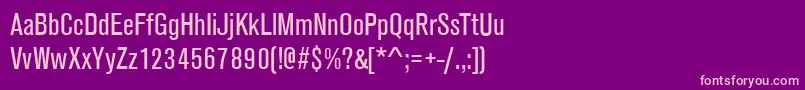 フォントAnconaNarrowRegular – 紫の背景にピンクのフォント