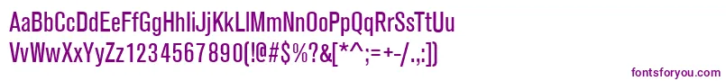 Шрифт AnconaNarrowRegular – фиолетовые шрифты на белом фоне