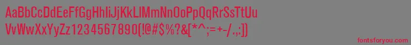 AnconaNarrowRegular Font – Red Fonts on Gray Background