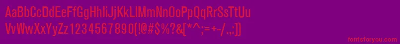 AnconaNarrowRegular Font – Red Fonts on Purple Background