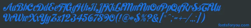 Habanost Font – Blue Fonts on Black Background