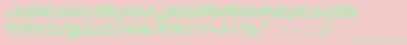 Habanost Font – Green Fonts on Pink Background