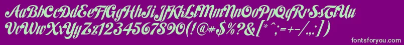 Habanost Font – Green Fonts on Purple Background