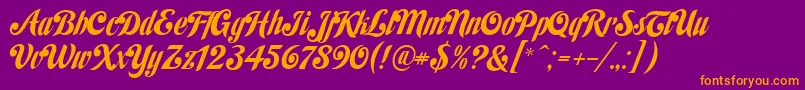 Habanost Font – Orange Fonts on Purple Background