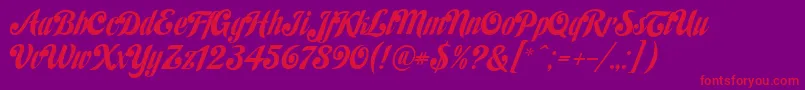 Habanost Font – Red Fonts on Purple Background