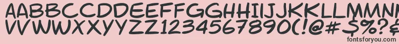 Gsmfont Font – Black Fonts on Pink Background