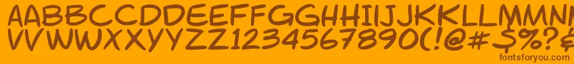 Шрифт Gsmfont – коричневые шрифты на оранжевом фоне