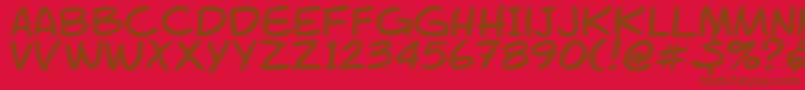 フォントGsmfont – 赤い背景に茶色の文字