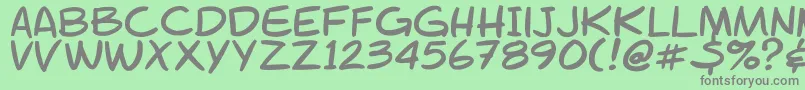 フォントGsmfont – 緑の背景に灰色の文字