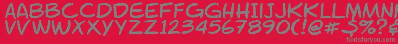 Gsmfont Font – Gray Fonts on Red Background