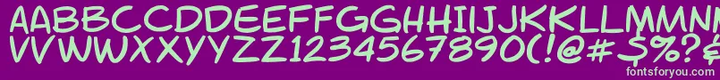 Gsmfont Font – Green Fonts on Purple Background