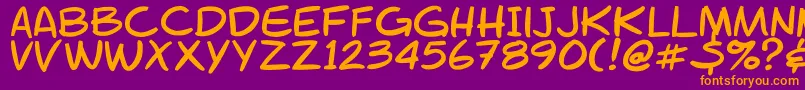 Gsmfont Font – Orange Fonts on Purple Background