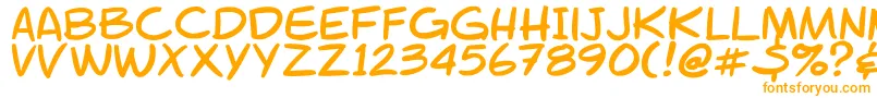 Gsmfont-Schriftart – Orangefarbene Schriften auf weißem Hintergrund