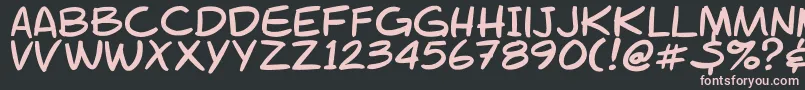 Gsmfont-Schriftart – Rosa Schriften auf schwarzem Hintergrund