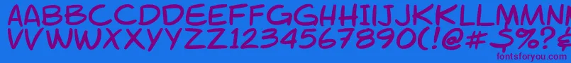 Gsmfont Font – Purple Fonts on Blue Background