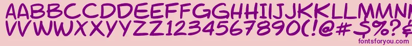 Gsmfont Font – Purple Fonts on Pink Background