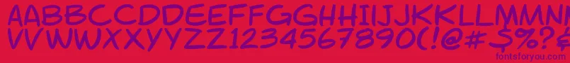 フォントGsmfont – 赤い背景に紫のフォント