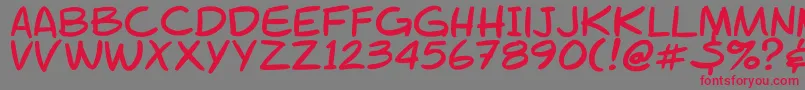フォントGsmfont – 赤い文字の灰色の背景