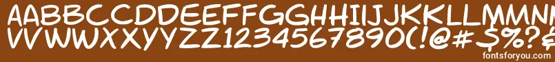 Gsmfont Font – White Fonts on Brown Background