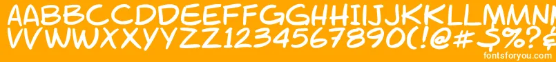 Gsmfont Font – White Fonts on Orange Background