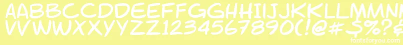 Gsmfont Font – White Fonts on Yellow Background