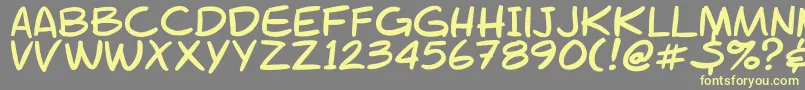 Gsmfont Font – Yellow Fonts on Gray Background