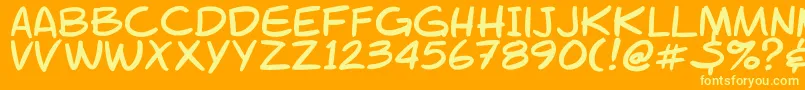 Gsmfont Font – Yellow Fonts on Orange Background