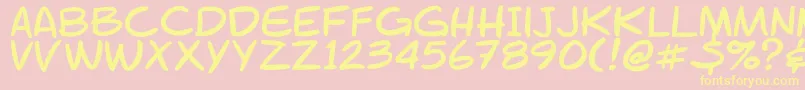 fuente Gsmfont – Fuentes Amarillas Sobre Fondo Rosa