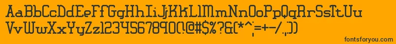 Amplitud Font – Black Fonts on Orange Background