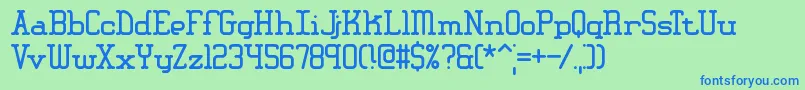 Amplitud Font – Blue Fonts on Green Background