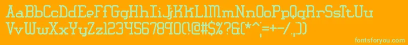 Amplitud Font – Green Fonts on Orange Background