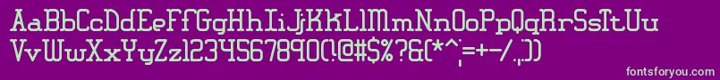 Amplitud Font – Green Fonts on Purple Background