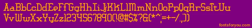 Amplitud Font – Orange Fonts on Purple Background