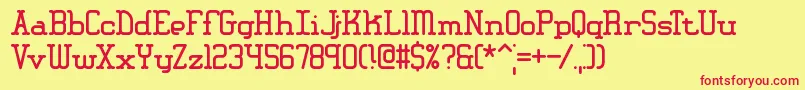 Amplitud Font – Red Fonts on Yellow Background