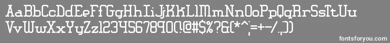 フォントAmplitud – 灰色の背景に白い文字