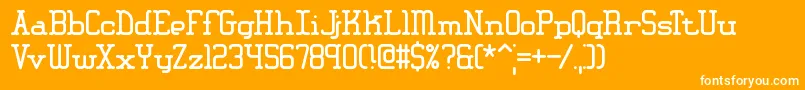 Amplitud Font – White Fonts on Orange Background
