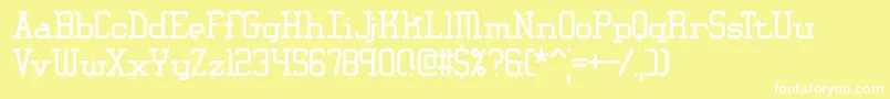 Amplitud Font – White Fonts on Yellow Background