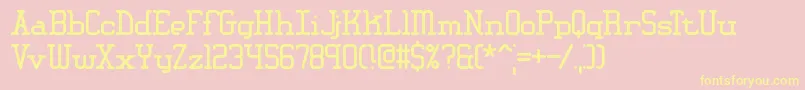 Amplitud Font – Yellow Fonts on Pink Background