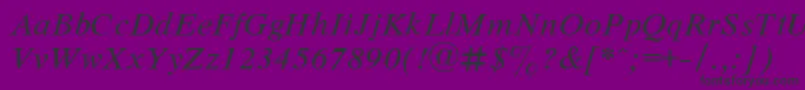 DutchItalic Font – Black Fonts on Purple Background