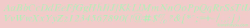 DutchItalic Font – Green Fonts on Pink Background