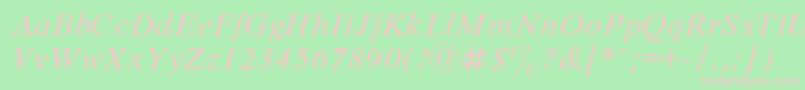 DutchItalic Font – Pink Fonts on Green Background