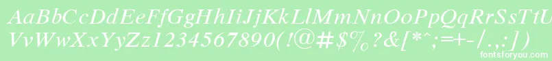 DutchItalic Font – White Fonts on Green Background