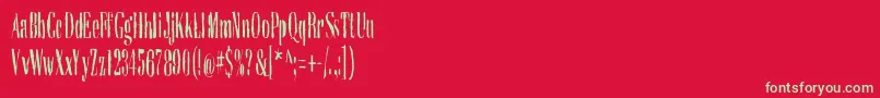 Dieproud Font – Green Fonts on Red Background