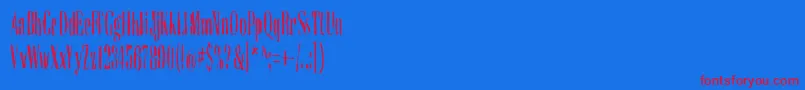Dieproud Font – Red Fonts on Blue Background