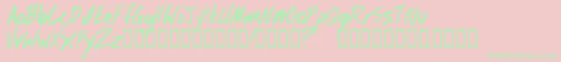 Dobitype Font – Green Fonts on Pink Background