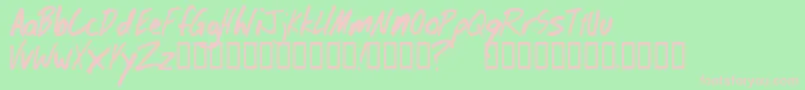 Dobitype Font – Pink Fonts on Green Background